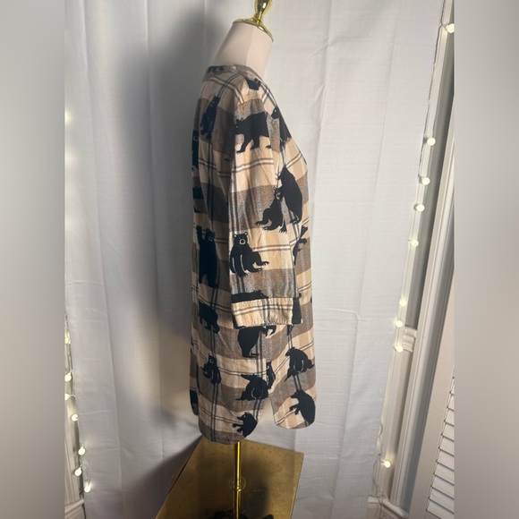 Hatley Tan and Black Plaid “In The Woods” Pajama Gown - Picture 2 of 8